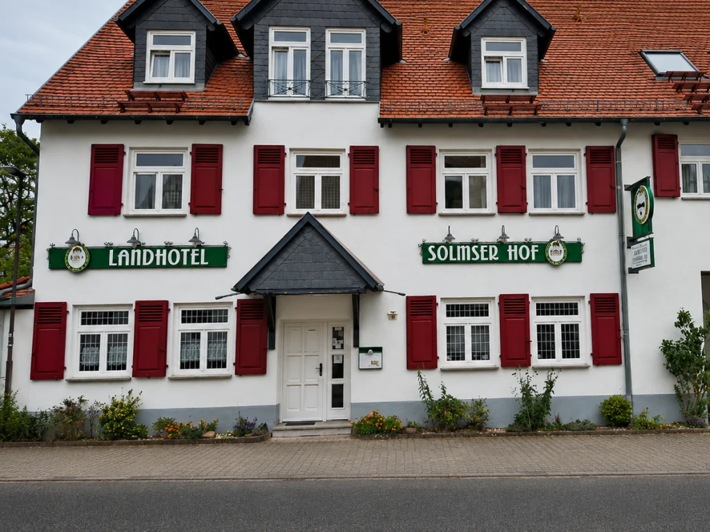 Landhotel Solmser Hof in Echzell mit traditioneller Fachwerkfassade