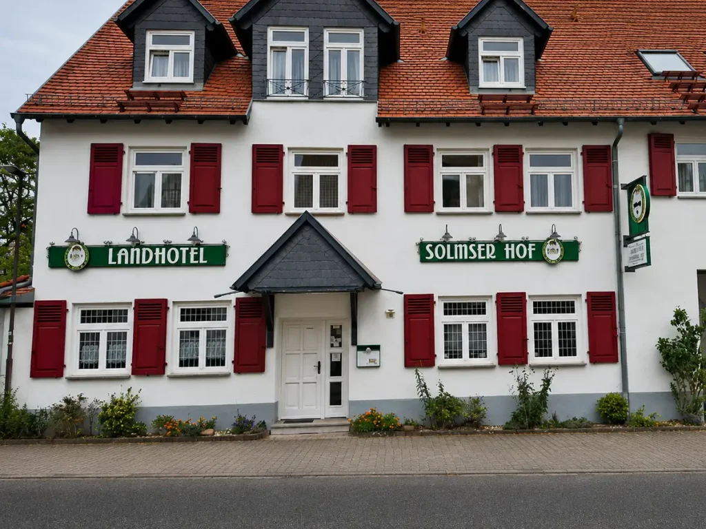 Landhotel Solmser Hof in Echzell mit traditioneller Fachwerkfassade