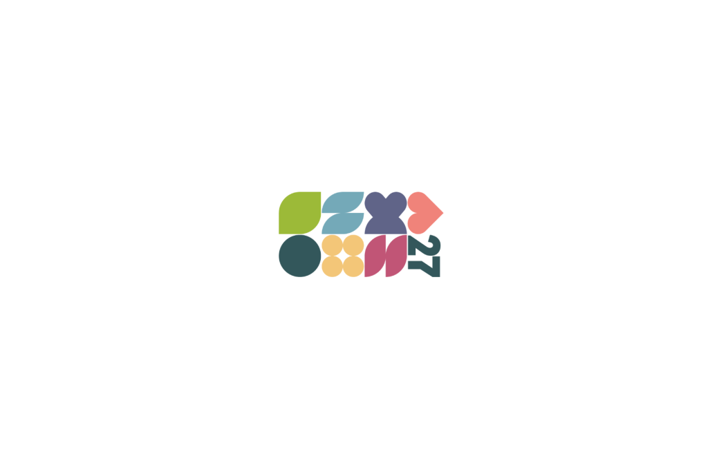 Buntes Logo der Landesgartenschau Oberhessen 2027 auf weißem Hintergrund.